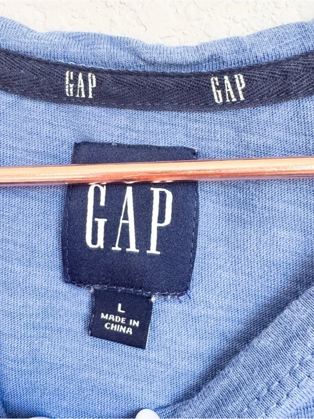 Gap Blue Tiered Tank Dress Sleeveless Pockets Size L - Picture 4 of 6